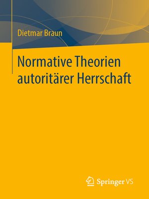 cover image of Normative Theorien autoritärer Herrschaft